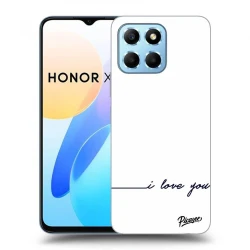 Silikonski črni ovitek za Honor X6 - I love you