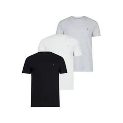 AllSaints Majica TONIC pegasto siva/črna/bela