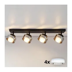 Brilagi - LED Spot svetiljka AURA LUX 4xGX53/30W/230V crna/dimljena