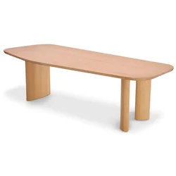 Casa Padrino luxury dining table natural 248 x 100 x H. 76.5 cm - Rectangular solid wood kitchen table - Dining room furniture - Kitchen furniture - Luxury furniture - Luxury quality