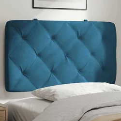 Vidaxl Vzglavna stranica modra 90 cm žamet