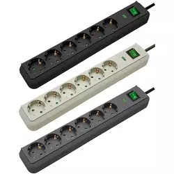 BRENNENSTUHL Produžni kabl Eco-Line Surge Protection 4.500 crni