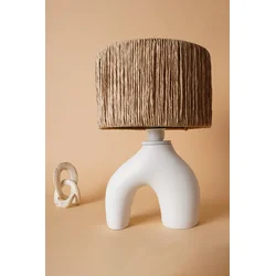 Opviq Stona lampa E27 Max 40W, Belo-Hrast
