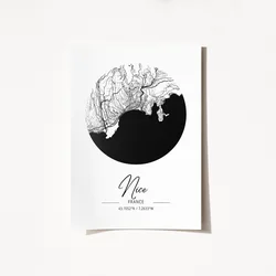 Wallity Poster France Nice-2069, 50x70 cm