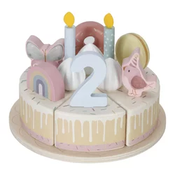 Little Dutch - Lesena rojstnodnevna torta Pink
