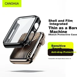 CangHua Zaštita stakla za pametni sat + Zaštitna maska za pametni sat za Apple Watch S11, Crna