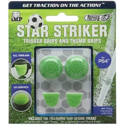 iMP Tech: Trigger Treadz - Star Striker - Trigger Grips (2 pcs) + Thumb Grips (2 pcs) - Green (PS4)