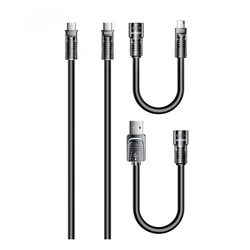 Data kabl REMAX RCC-168 Lyncharge Series 60w 4-in-1 Zinc Alloy crni