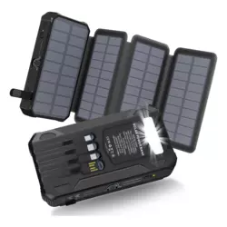 Solarni Power Bank 905-IE 20000 mAh sa LED lampom crni