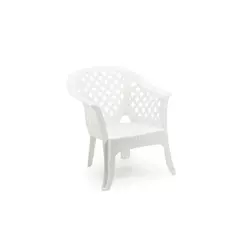 IPAE-PROGARDEN Baštenska fotelja Lario - bela 72 × 72 × 76 cm