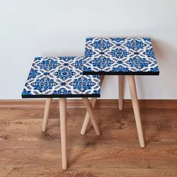 Hanah Home 2SHP23 Pomoćni stočić, 2 komada, Teget