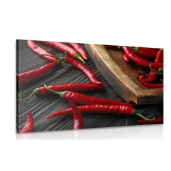Slika deska s čili papričicami - 30x20