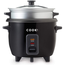 Cook-It Aparat za kuvanje pirinča sa parnim nastavkom 2 u 1, 1.5l, 6–10 porcija, Automatski program, Crni