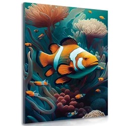 Slika nadrealistična klovnska ribica - 60x90