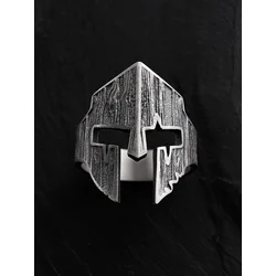 REYTEL Prstan SPARTAN WARRIORS HELMET srebrna