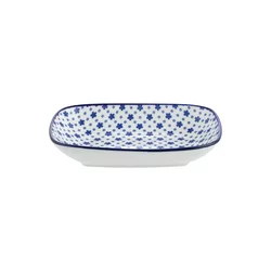 MADAME COCO Reve Bleu Tanjir za serviranje, 17.5x12.5cm, Plavo-beli