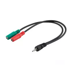 Kabl 3.5mm 4-pol M - 2x3.5mm ST F, 0.3m