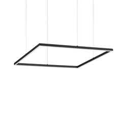 Ideal Lux - LED luster na sajli ORACLE SLIM LED/44W/230V 3000K 70x70 cm crna