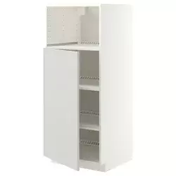 METOD Visoki element za ugradne uređaje, bela/Aspudden svetlosiva, 60x60x140 cm