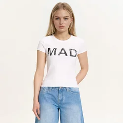Cropp - Majica s natpisom - white