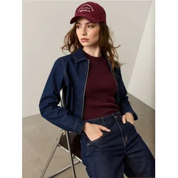 Sinsay - Rebrasta džemper bluza - maroon
