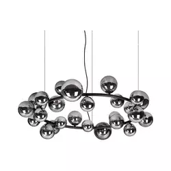 Ideal Lux - LED luster na sajli PERLAGE 25xG9/3W/230V 110 cm crna/zadimljeno-crna