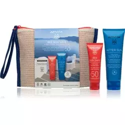 Apivita Sun Hydra Fresh krema SPF 50, 50 ml + After Sun Gel krema za lice i telo, 100 ml