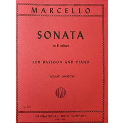 MARCELLO:SONATA E-MINOR FOR BASSOON AND piano