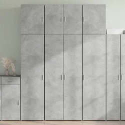 Visoka komoda boje betona 80x42,5x249 cm od konstruiranog drva