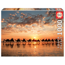 Puzzle Golden Sunset on Cable Sunset, Australia Educa 1000 delov in Fix lepilo od 11 leta