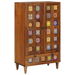 Highboard s ladicama Orah 60 x 33,5 x 100 cm Čvrsto drvo manga