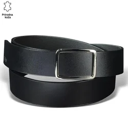Princ Leather Muški kaiš, Kožni, Crni