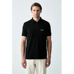 Armani Exchange polo majica moška bombažna z elastanom