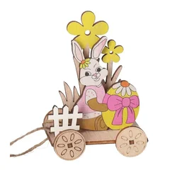 Deko LESENA OKRASNA FIGURA VELIKONOČNEGA ZAJČKA