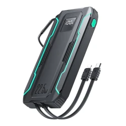 Joyroom Powerbank Joyroom JR-L017 10000mAh, 22,5W, z kabel Lightning + USB-C (črn)