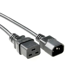 ACT Napajalni kabel AK5439 C14 (M) - C19 (F) kabel, 1 m, črna