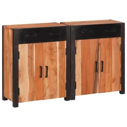 Kreveta 2 pcs Smeđa 110 x 30 x 75 cm Čvrsto drvo akacije