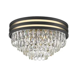 Zuma Line C0525-05A-P7D7- Kristalno plafonsko svetlo NAICA 5xE14/40W/230V crna