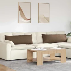 Jastučići za sofu 2 pcs Smeđa 120 x 40 cm tkanina