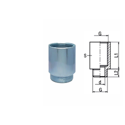 Vodovodni produžetak 3/4x 20 mm, O30x35 mm