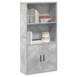 Regal za knjige siva boja betona 60x24x120 cm konstruirano drvo