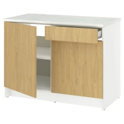 KNOXHULT Podni ormarić s vratima i fiokom, im. hrastovine, 120 cm