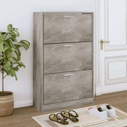 Ormarić za cipele boja betona 63x24x103 cm konstruirano drvo
