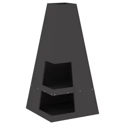 Kamin Crna 50 x 50 x 100 cm Čelik