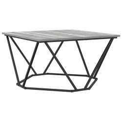 Kava Stol Siva Sonoma 80 x 80 x 45 cm Inženjerska drva i čelik