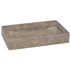 Zidni umivaonik sivi 38 x 24 x 6,5 cm mramorni