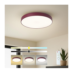 Brilagi-LED prigušiva plafonska svetiljka POOL LED/48W/230V 3000-6000K 40 cm bordo + daljinski upravljač