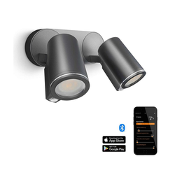 STEINEL 058654- LED spoljašnje svetlo sa senzorom SPOT DUO 2xGU10/7,5W/230V IP44