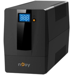 NJOY Horus Plus 800 napajalnik (2 Schuko izhodi, line-interaktiv, RJ11 zaščita, USB, software, LCD zaslon, črn)