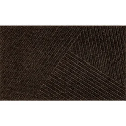 wash+dry PREDPRAŽNIK Dune Stripes dark brown 60/90 cm reliefno temno rjava